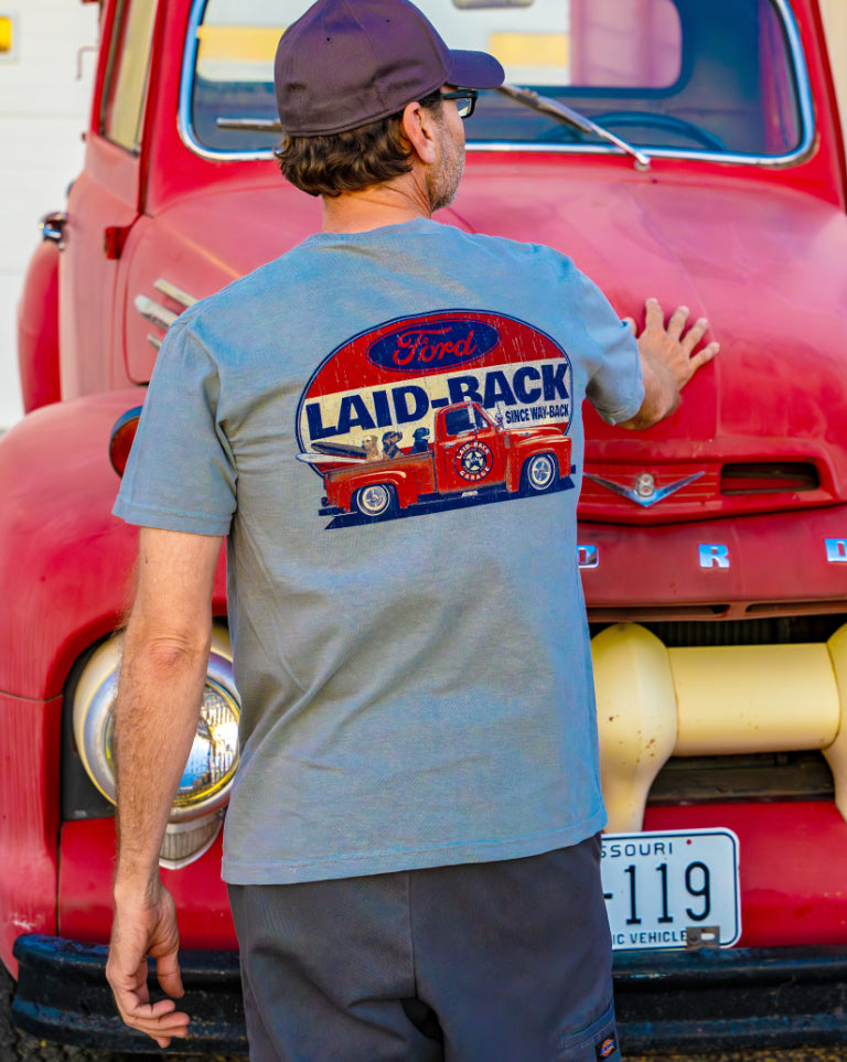 Halfway 55 Ford Truck Dogs T-Shirt - Laid-Back