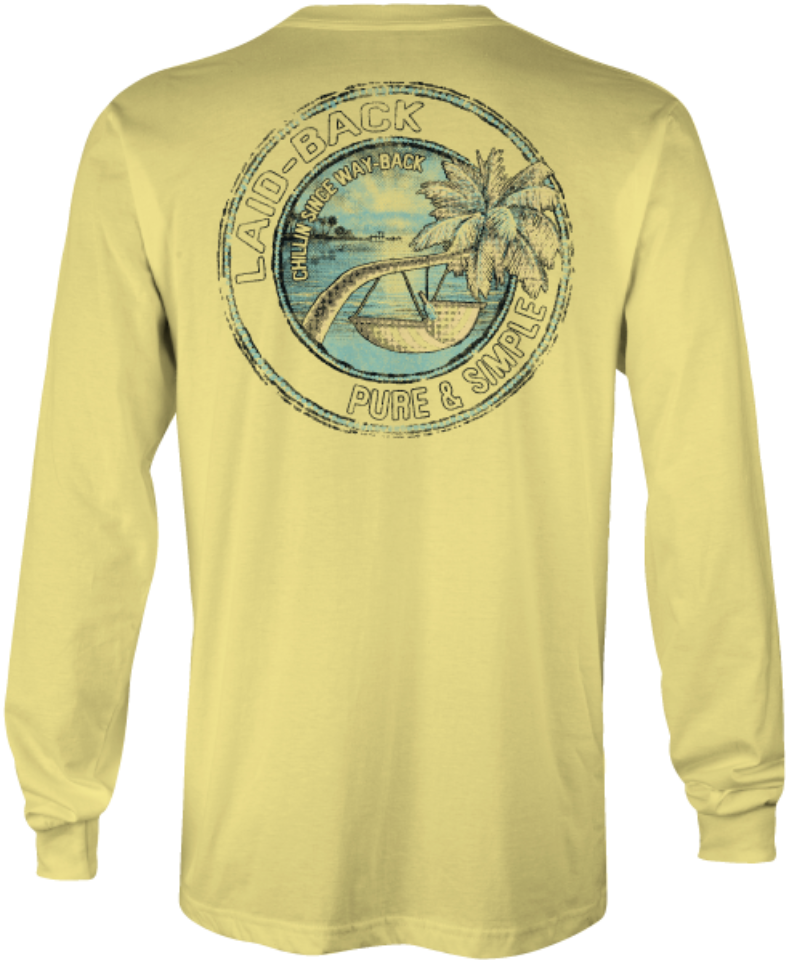 Runway Tropical Palm Long Sleeve Performance Shirt - Laid-Back