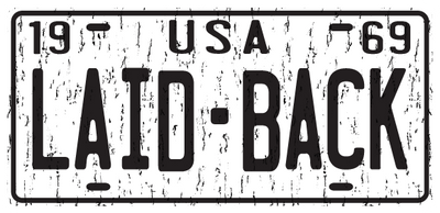 Laid-Back Vintage Plate Die Cut Sticker - Laid-Back