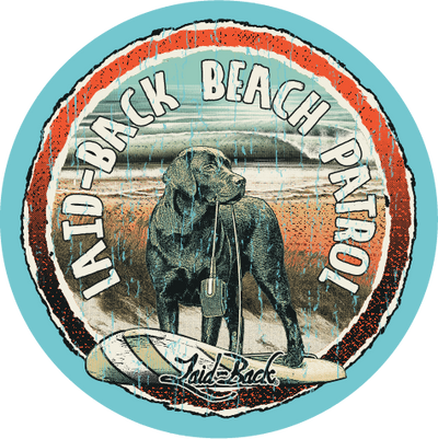 Chadwick Lab Beach Patrol Die Cut Sticker - Laid-Back