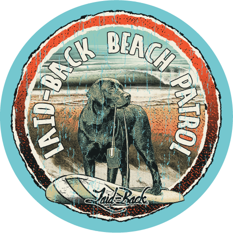 Chadwick Lab Beach Patrol Die Cut Sticker - Laid-Back