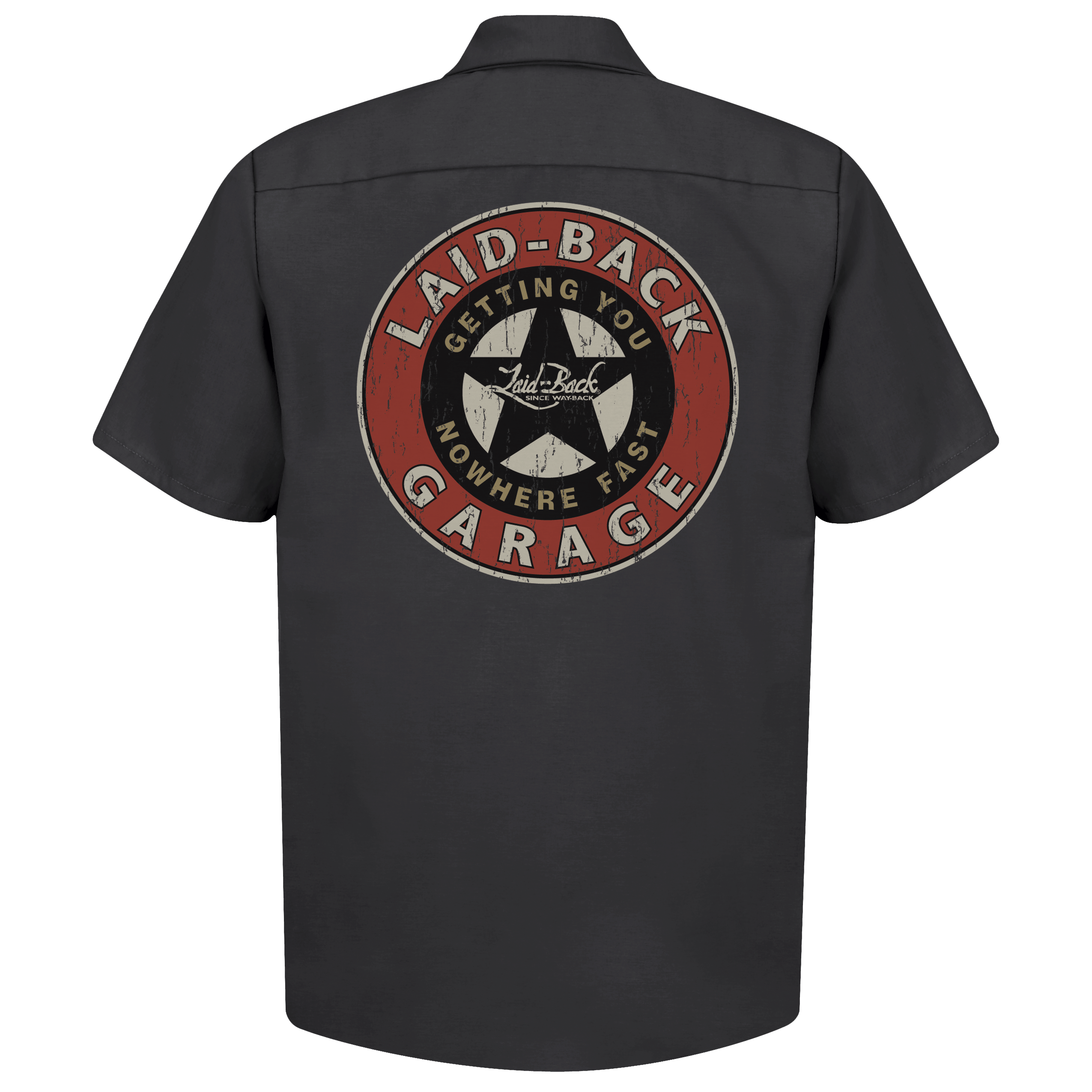 Garage Star Black Mechanic Shirt - Laid-Back