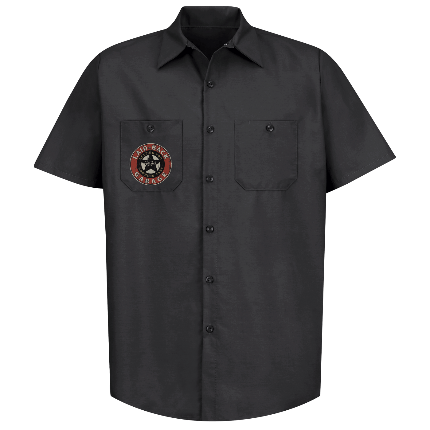 Garage Star Black Mechanic Shirt - Laid-Back