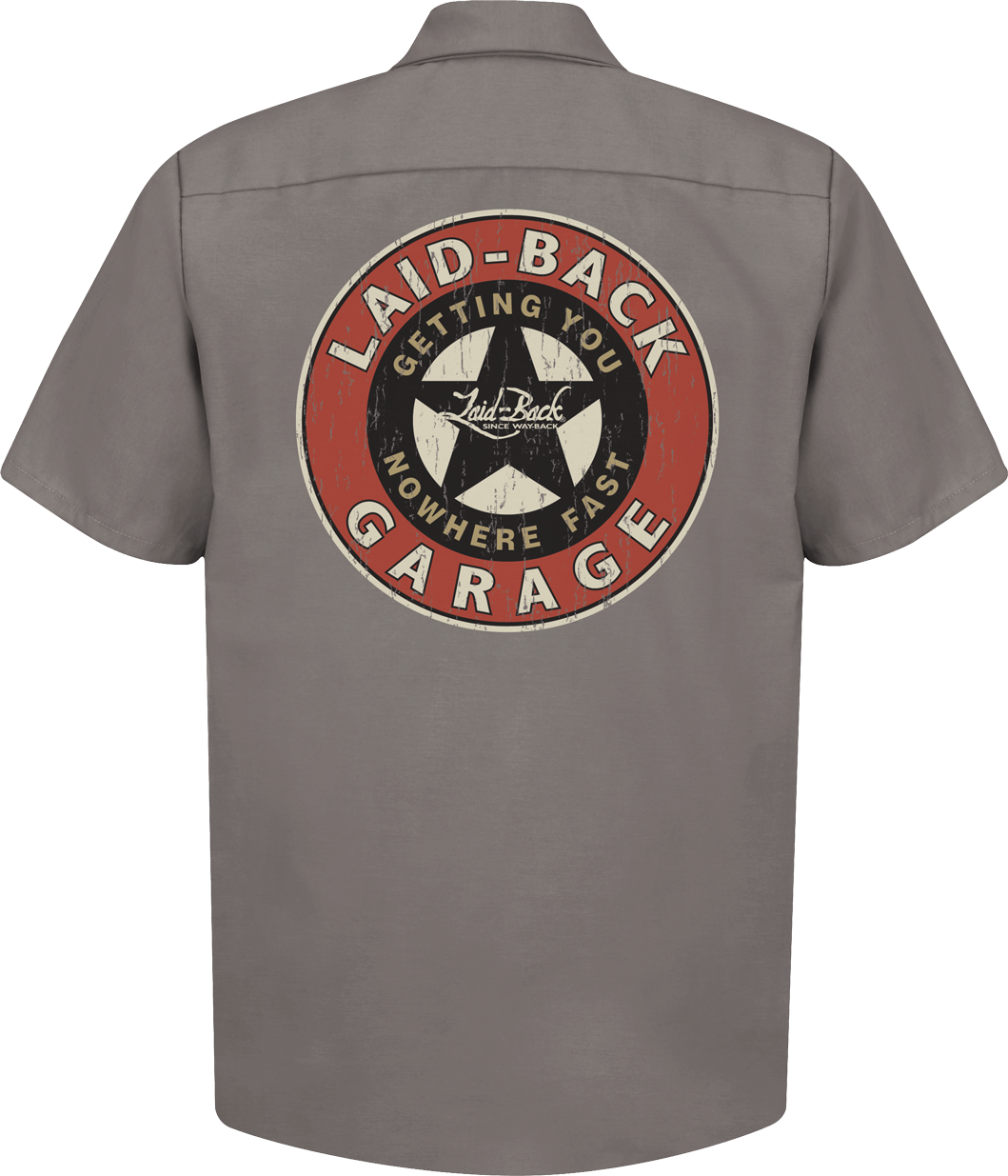 Garage Star Grey Mechanic Shirt - Laid-Back