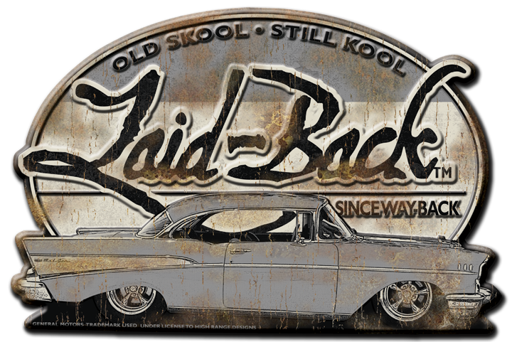 Halfway 57 Embossed Metal Sign - Laid-Back