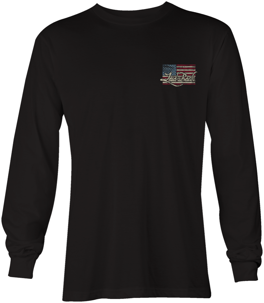 Cooler US Flag Long Sleeve T-Shirt - Laid-Back