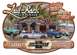 Dream Garage 67-72 Chevy Trucks Embossed Metal Sign - Laid-Back