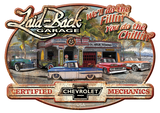 Dream Garage Chevy Trucks Embossed Metal Sign - Laid-Back
