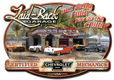 Dream Garage Chevy Embossed Metal Sign - Laid-Back
