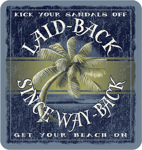 Downrigger Palm Die Cut Sticker - Laid-Back