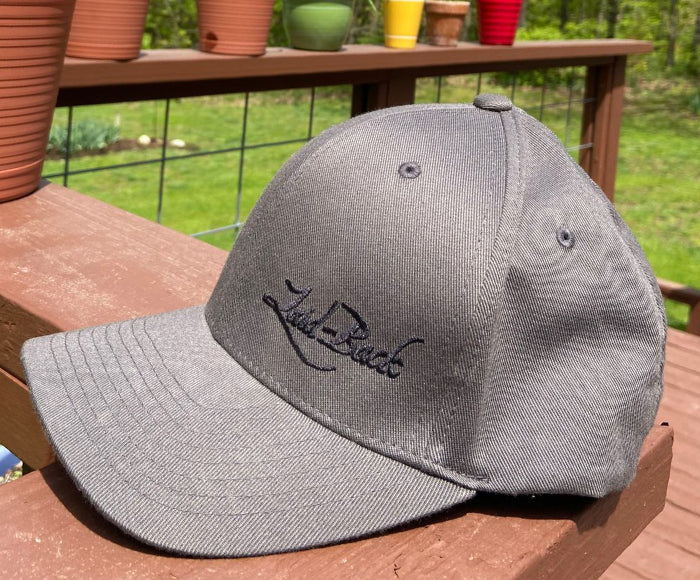Simple Laid-Back Embroidered Flex Hat-Dark Grey - Laid-Back