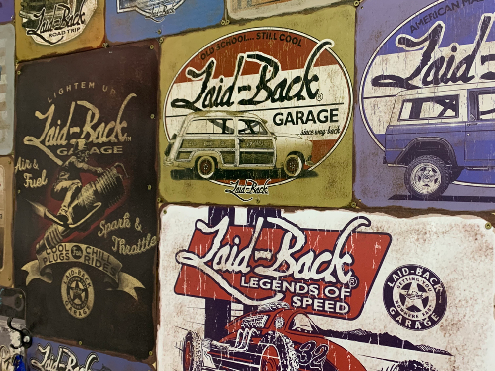 Lay Back Sign Flat Tin Signs | Laid-Back | Original retro style metal wall art