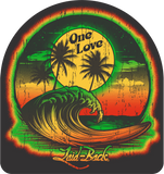 One Love Wave Palms Die Cut Sticker