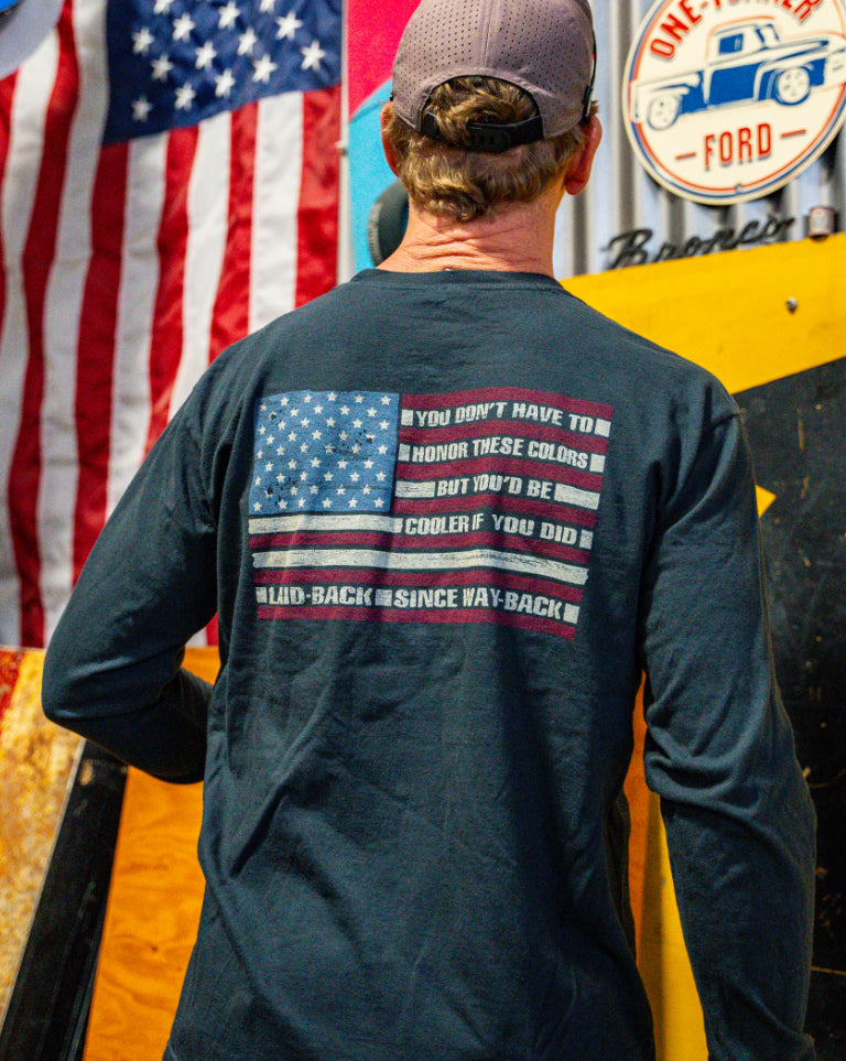 Cooler US Flag Long Sleeve T-Shirt