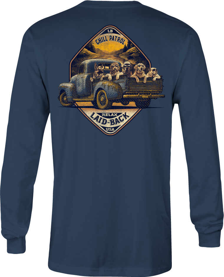 Harvest Truck Dogs Lake Long Sleeve T-Shirt