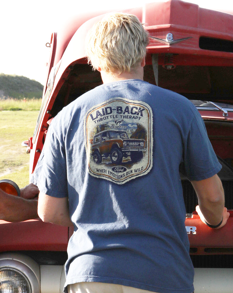 Cooler Bronco T-Shirt | ]Classic Ford Bronco Logo Tee by Laid-Back USA 3XL