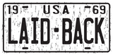 Laid-Back Vintage Plate Die Cut Sticker - Laid-Back