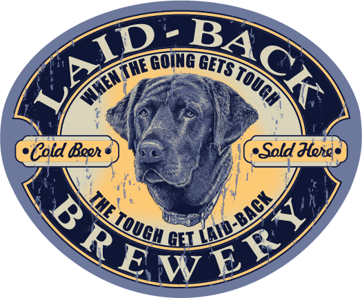 Tough Black Lab Die Cut Sticker - Laid-Back