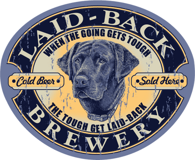 Tough Black Lab Die Cut Sticker - Laid-Back