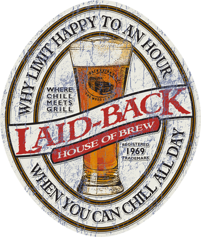 Cornet Beer Embossed Metal Sign - Laid-Back