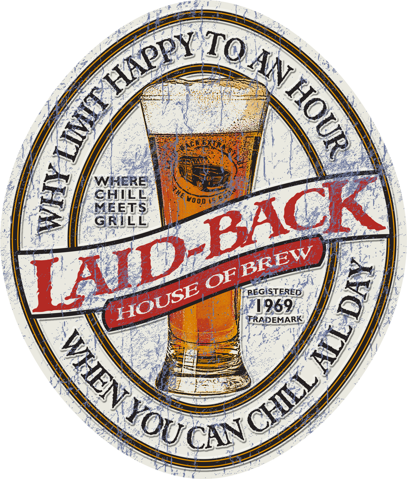 Cornet Beer Embossed Metal Sign - Laid-Back