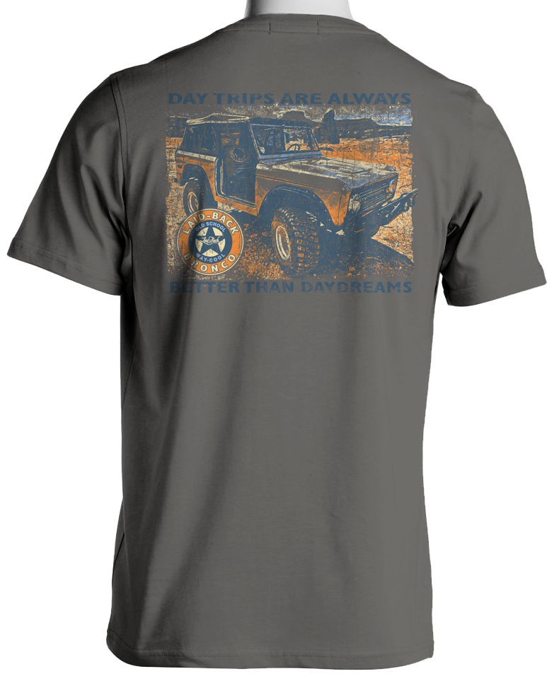 Daydream Bronco T-Shirt | Faded Print Ford Bronco Tee by Laid-Back