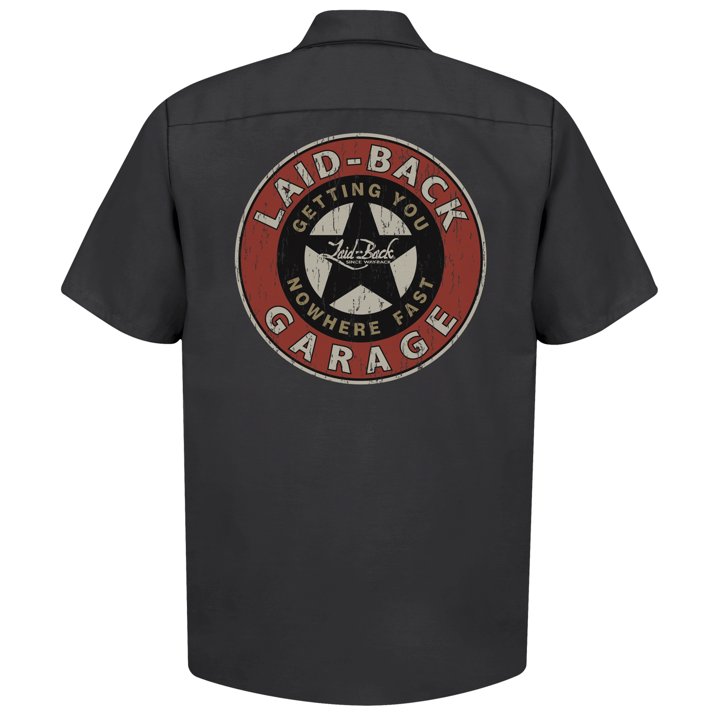 Garage Star Black Mechanic Shirt - Laid-Back