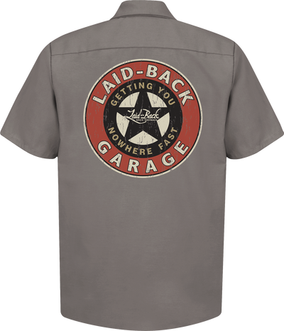 Garage Star Grey Mechanic Shirt - Laid-Back