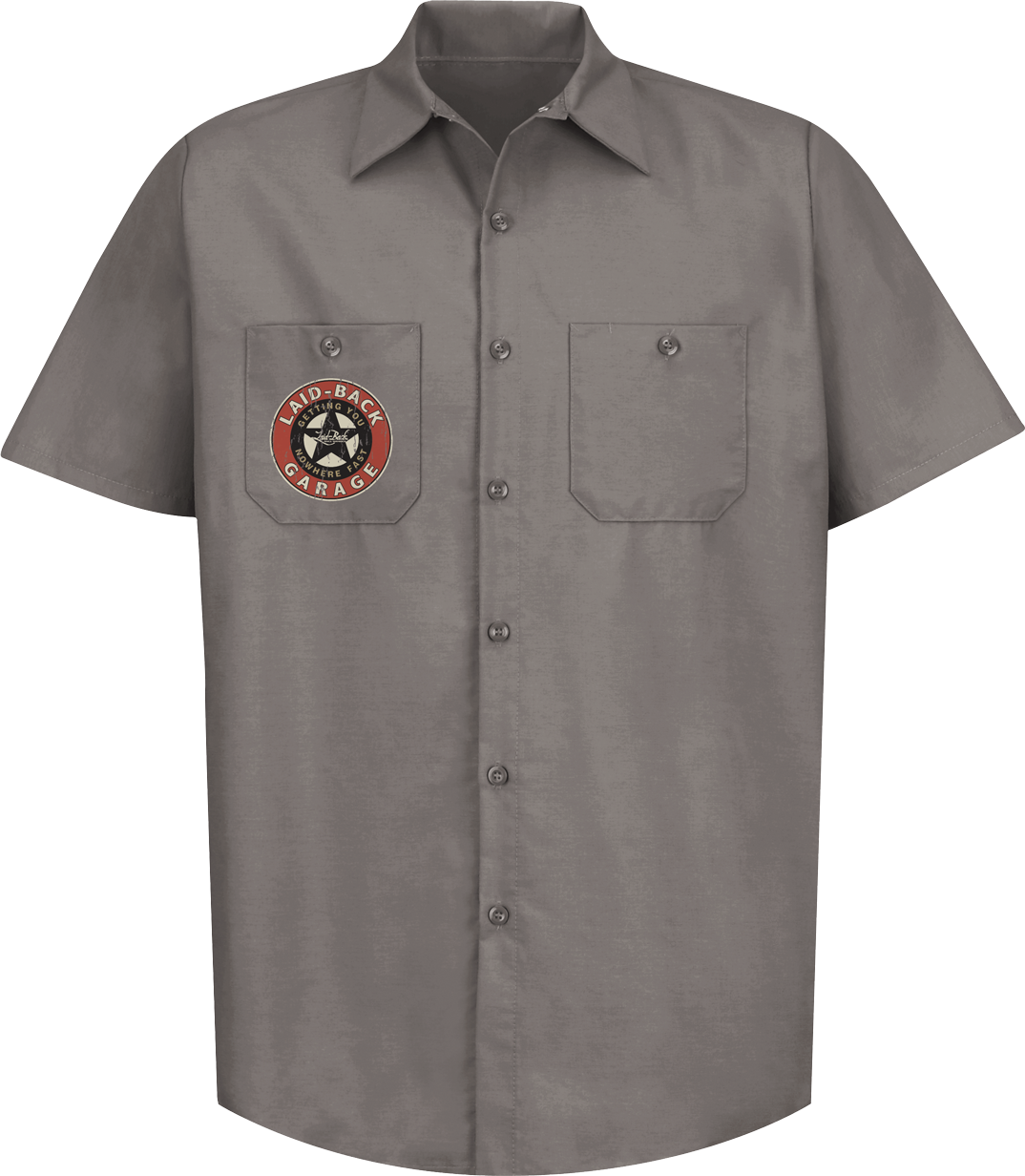 Garage Star Grey Mechanic Shirt - Laid-Back