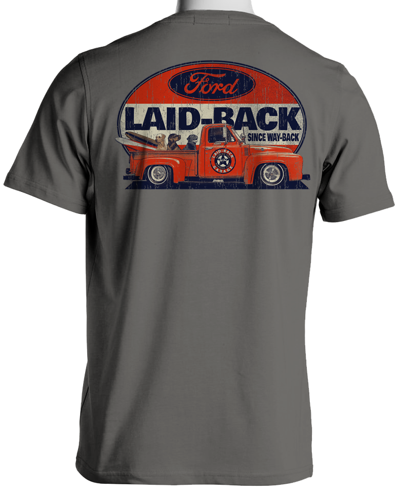 Halfway 55 Ford Truck Dogs T-Shirt - Laid-Back