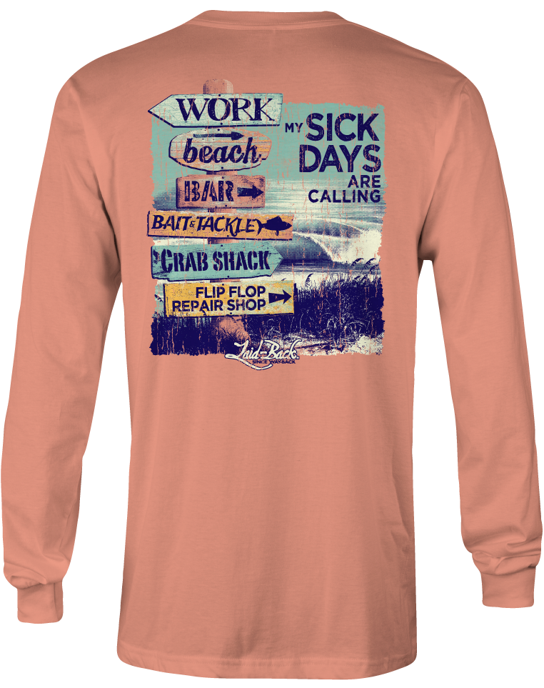 Beach Signs Long Sleeve T-Shirt - Laid-Back