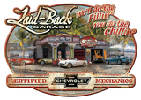 Dream Garage Corvette Embossed Metal Sign - Laid-Back