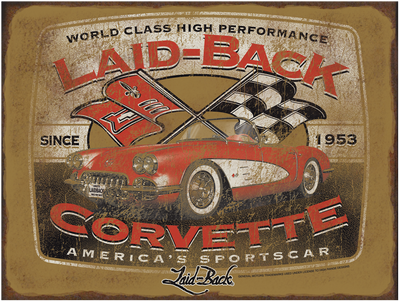 Stockman Corvette-12x16 Metal Sign - Laid-Back