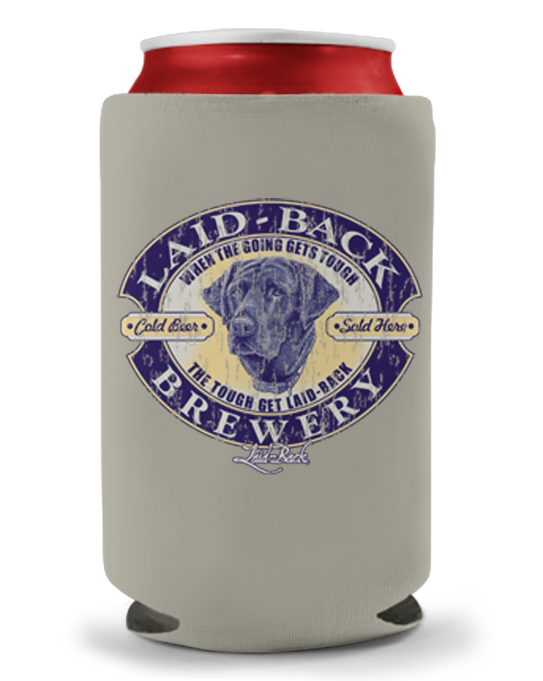 Tough Black Lab Koozie - Laid-Back