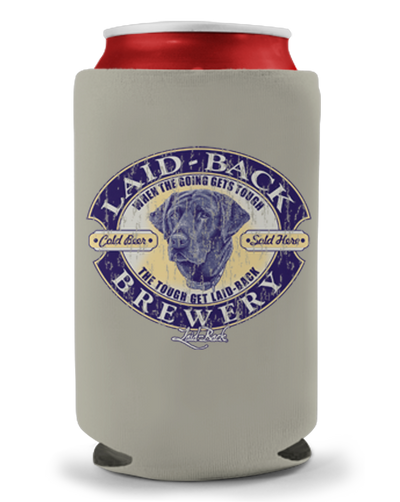 Tough Black Lab Koozie - Laid-Back