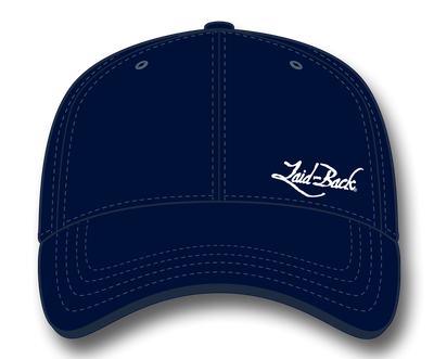 Simple Laid-Back Embroidered Flex Hat-Navy - Laid-Back